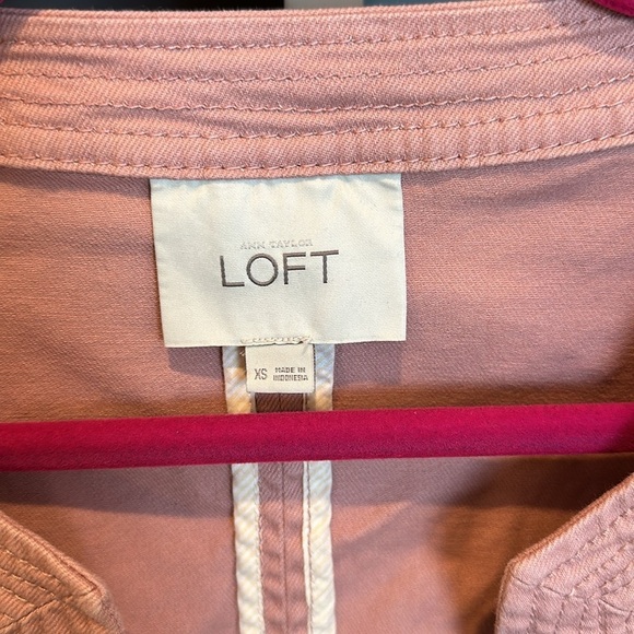 Loft pink open front blazer size 0 - Picture 2 of 3